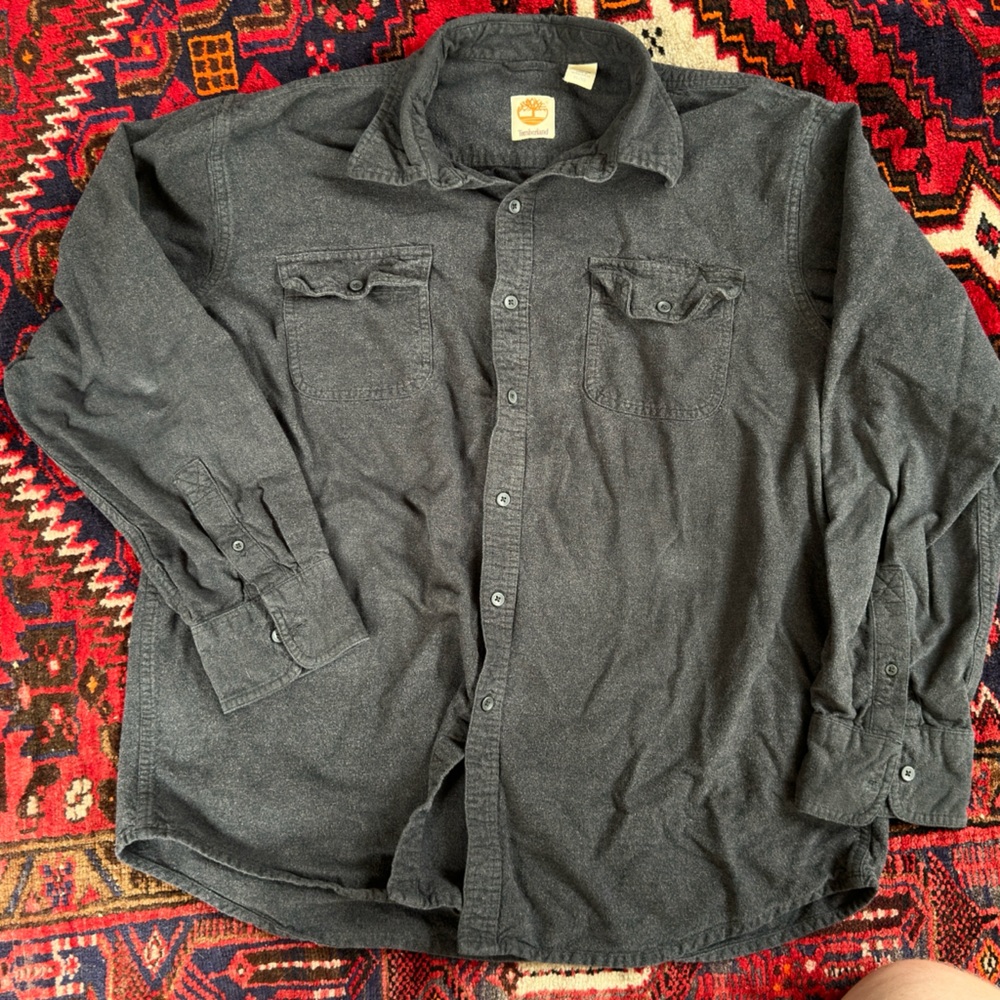 XL Timberland Charcoal Gray Button Down shirt